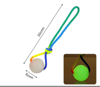 Glow Dog Ball with Rope