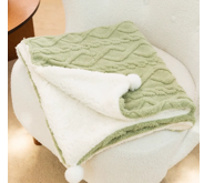 Green cat blanket