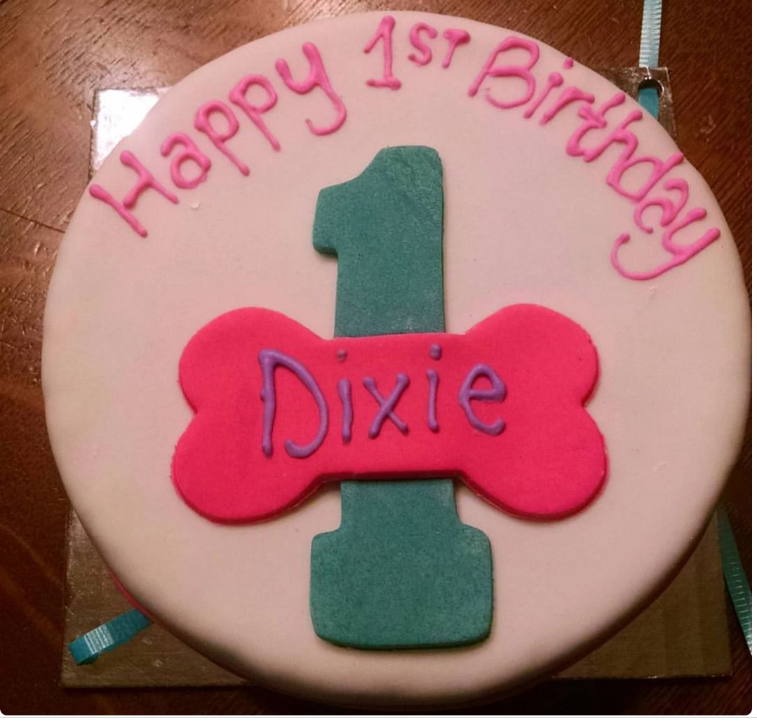 6&quot; Name, Color &amp; Age Fresh Dog Birthday Cake