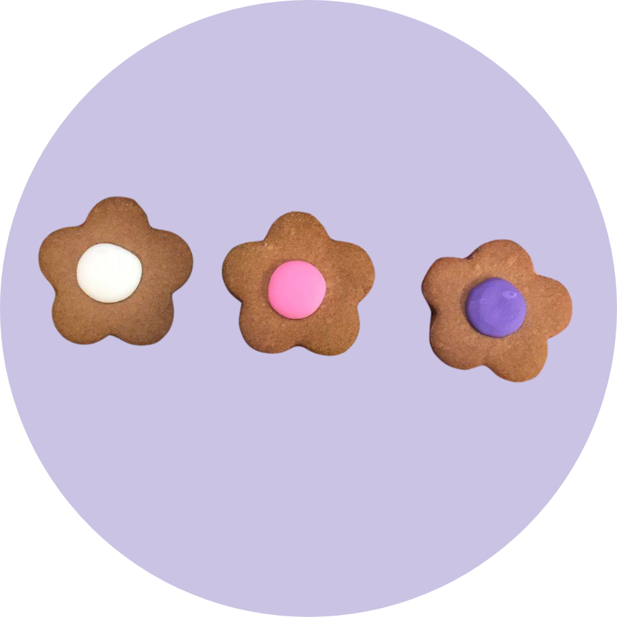 Small Flowers Dog Cookies (Pack of 10)