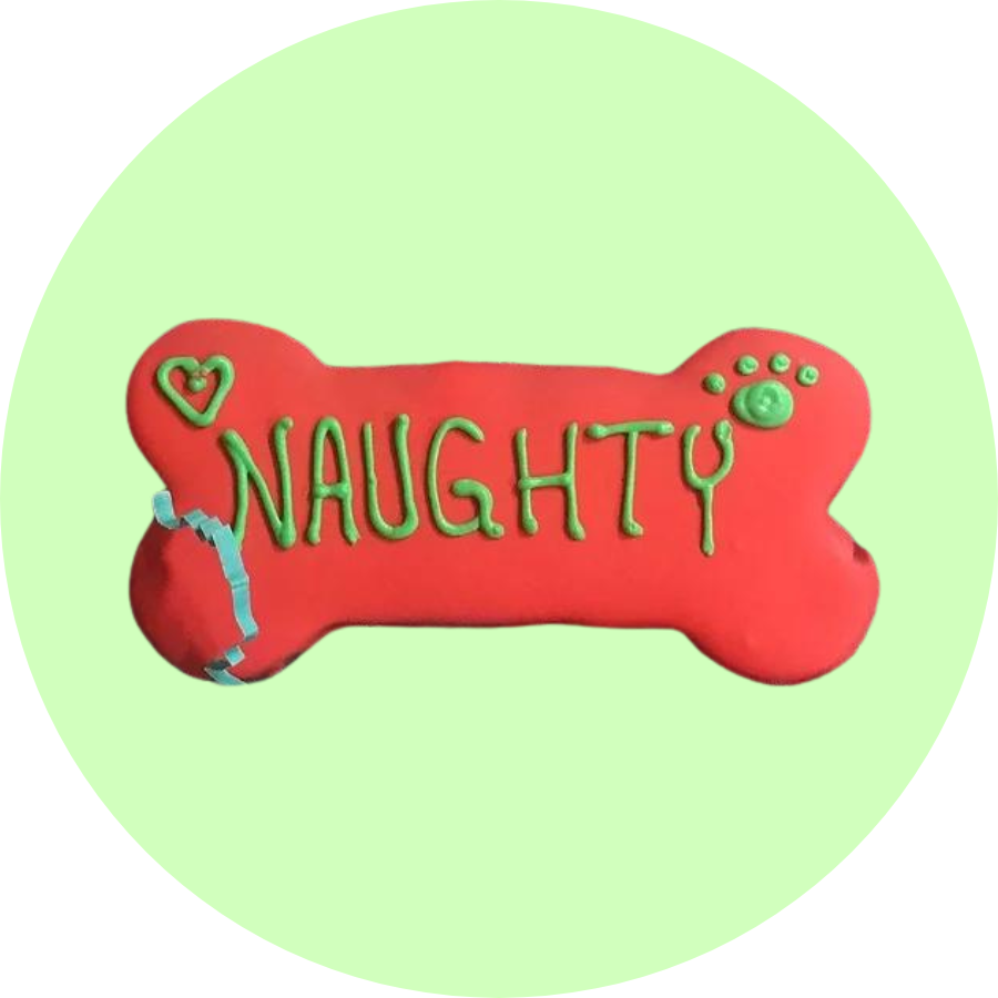 Naughty Christmas Dog Bone