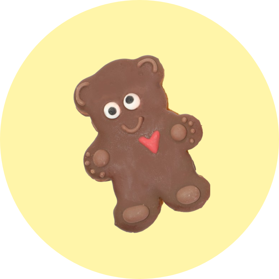 Teddy with Heart Dog Cookie