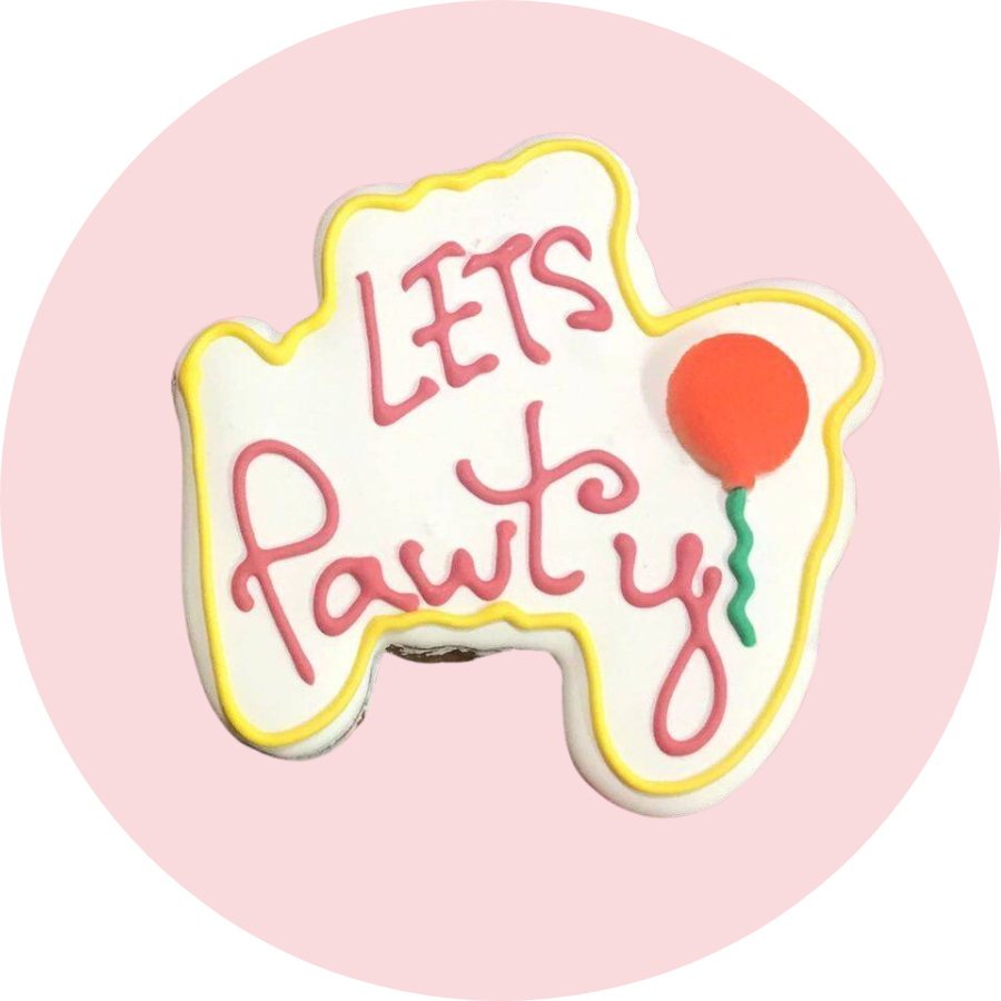 Let's Pawty Dog Birthday Cookie Large