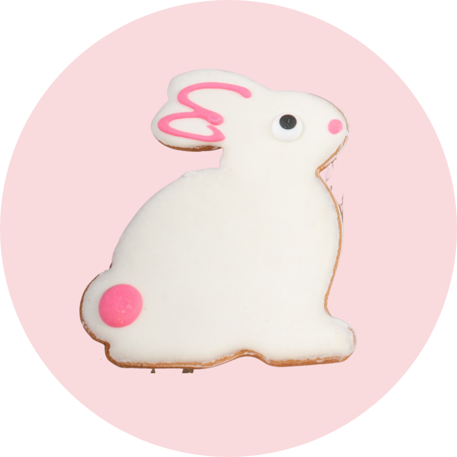 White Bunny Dog Cookie