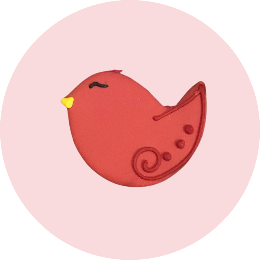 Red Birdie Dog Cookie