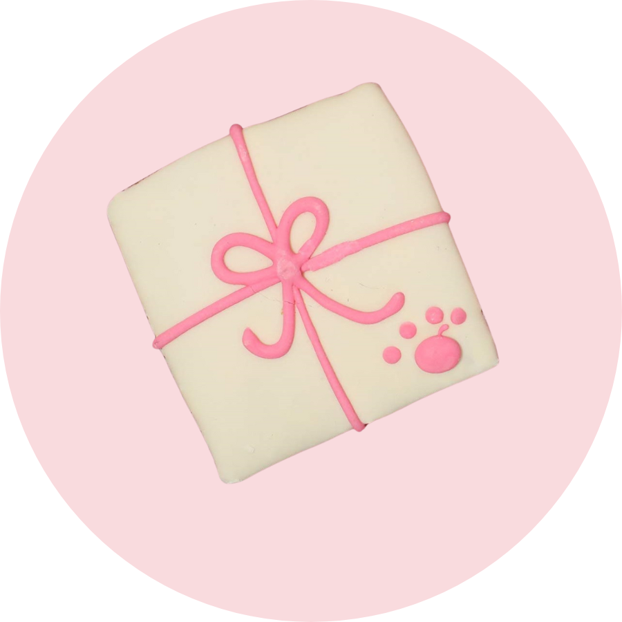 Pink Dog Gift Cookie