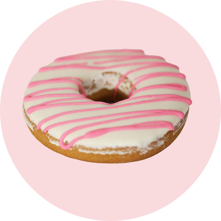 Dog Donut Pink & White