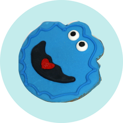 Blue Monster Dog Cookie