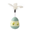green feather topple cat toy