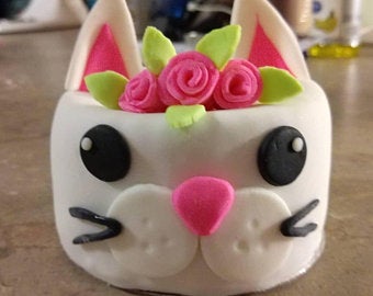 White Birthday Cake for Cats