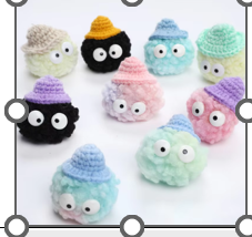 Plush monster with hat small cat toy