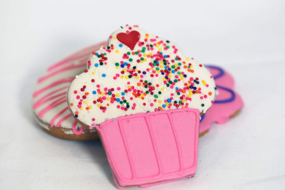 Pink Cupcake Dog Cookie