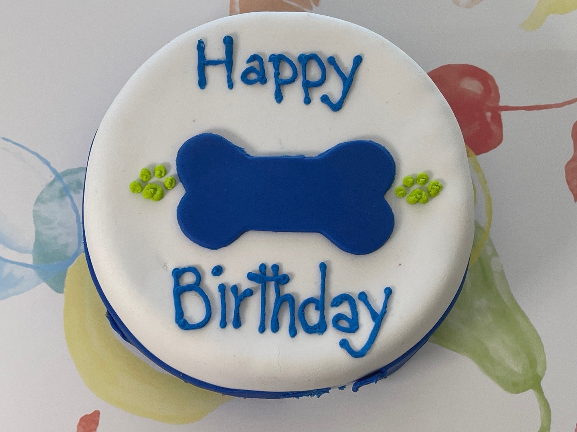 Dog Bone Birthday Cake